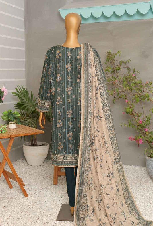 3 Piece Unstitched - Digital Printed Premium Khaddar Suit - PKP-51 Vol-02