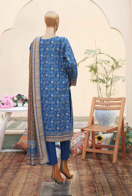 3 Piece Unstitched - Digital Printed Premium Khaddar Suit - PKP-62 Vol-02