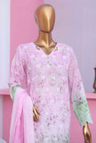 3 Piece Unstitched - Premium Lawnkari Embroidered Suit - PLK - 786