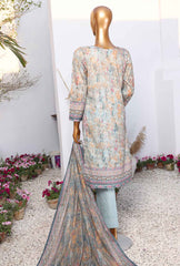 3 Piece Unstitched - Platinum Lawn Printed Suit - PPC-05