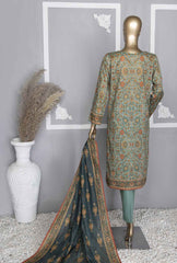 3 Piece Unstitched - Platinum Digital Printed Lawn Suit - PPC-110