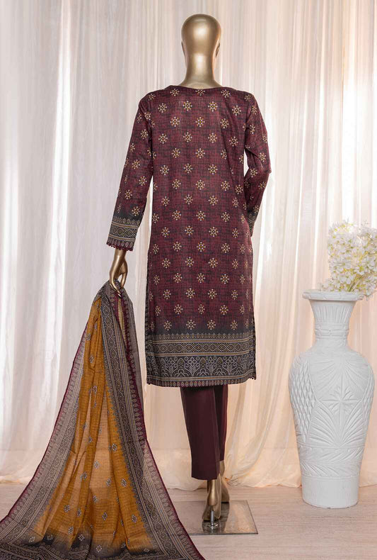 3 Piece Unstitched - Platinum Digital Printed Lawn Suit - PPC-116