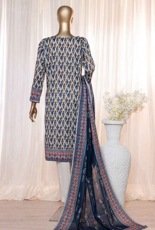 3 Piece Unstitched - Platinum Digital Printed Lawn Suit - PPC-119