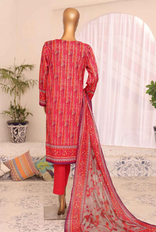 3 Piece Unstitched - Platinum Digital Printed Lawn Suit - PPC-189