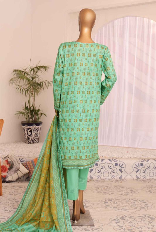 3 Piece Unstitched - Platinum Digital Printed Lawn Suit - PPC-190