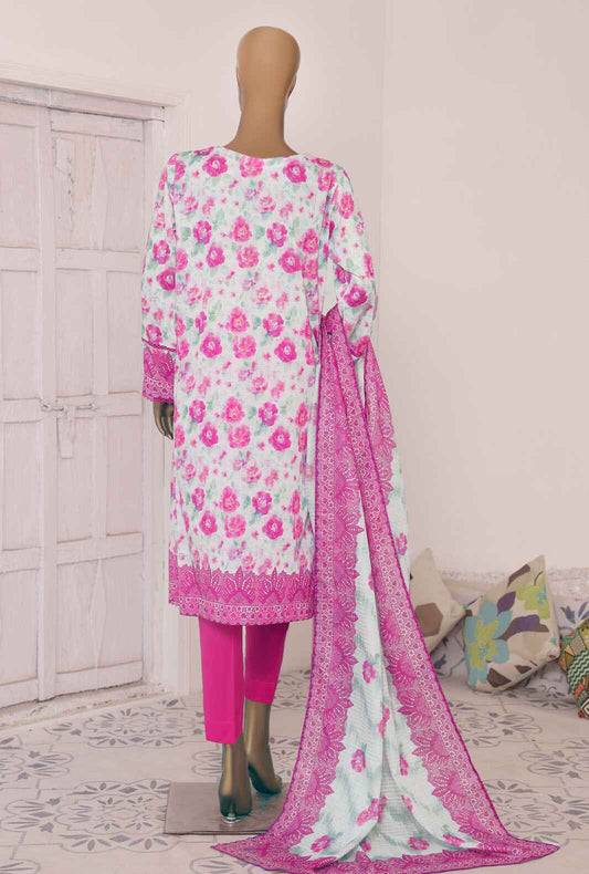 3 Piece Unstitched - Platinum Digital Printed Lawn Suit - PPC-192