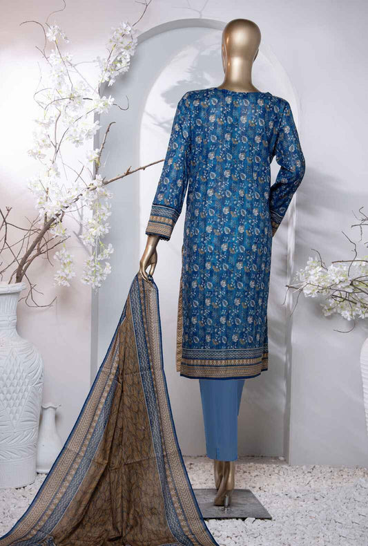 3 Piece Unstitched - Platinum Digital Printed Lawn Suit - PPC-200