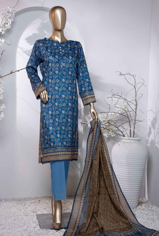 3 Piece Unstitched - Platinum Digital Printed Lawn Suit - PPC-200