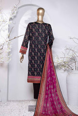 3 Piece Unstitched - Platinum Digital Printed Lawn Suit - PPC-204