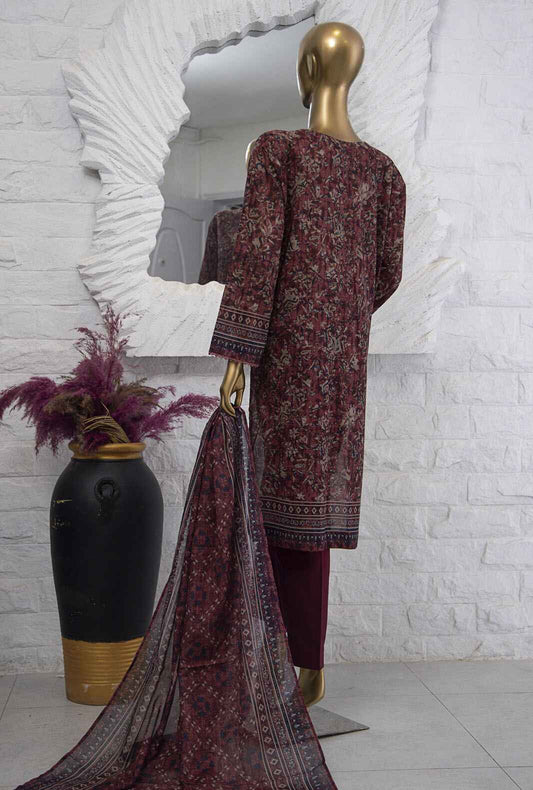 Platinum by HZ Textiles Digital Printed Lawn Suit Unstitched 3 Piece PPC-607 - Summer Collection