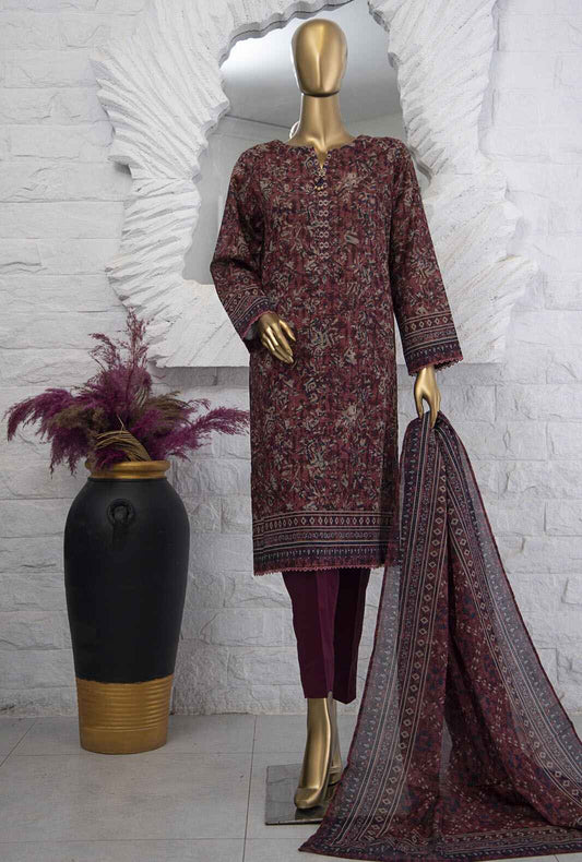 Platinum by HZ Textiles Digital Printed Lawn Suit Unstitched 3 Piece PPC-607 - Summer Collection