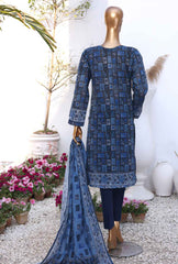 3 Piece Unstitched - Platinum Lawn Printed Suit - PPC-29