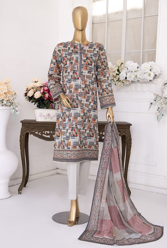 Platinum by HZ Textiles Digital Printed Lawn Suit Unstitched 3 Piece PPC-402 Vol-02 - Summer Collection