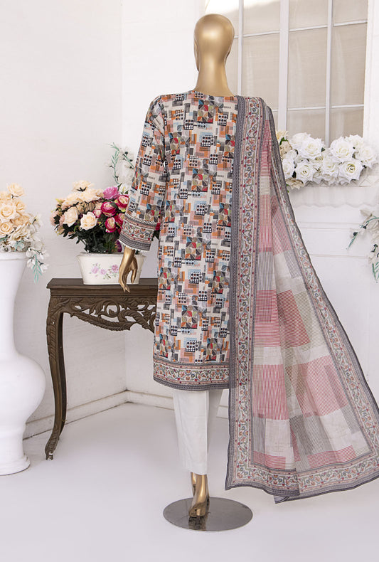 Platinum by HZ Textiles Digital Printed Lawn Suit Unstitched 3 Piece PPC-402 Vol-02 - Summer Collection