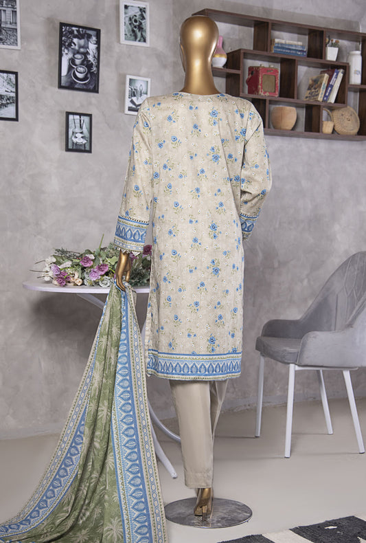 Platinum by HZ Textiles Digital Printed Lawn Suit Unstitched 3 Piece PPC-406 Vol-02 - Summer Collection