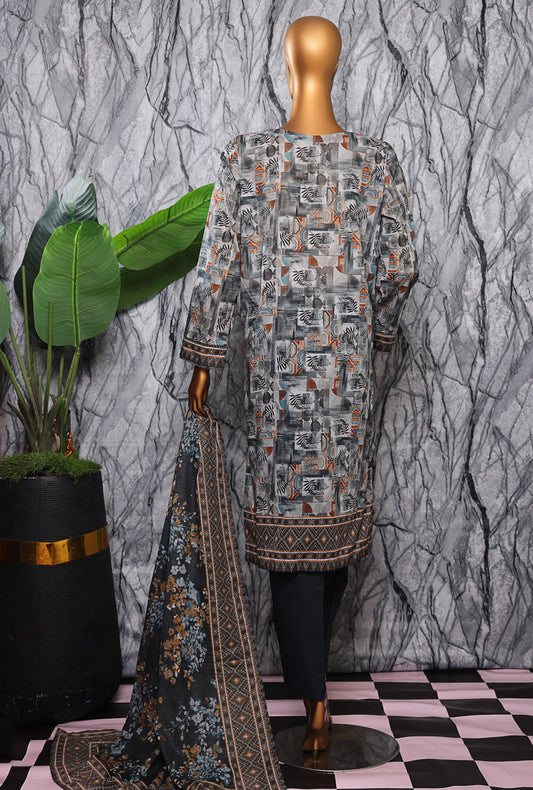 Platinum by HZ Textiles Digital Printed Lawn Suit Unstitched 3 Piece PPC-603 - Summer Collection