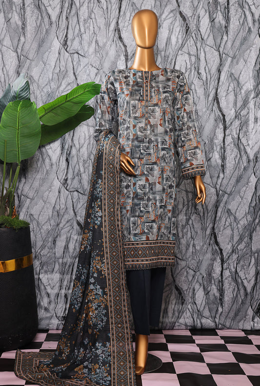 Platinum by HZ Textiles Digital Printed Lawn Suit Unstitched 3 Piece PPC-603 - Summer Collection