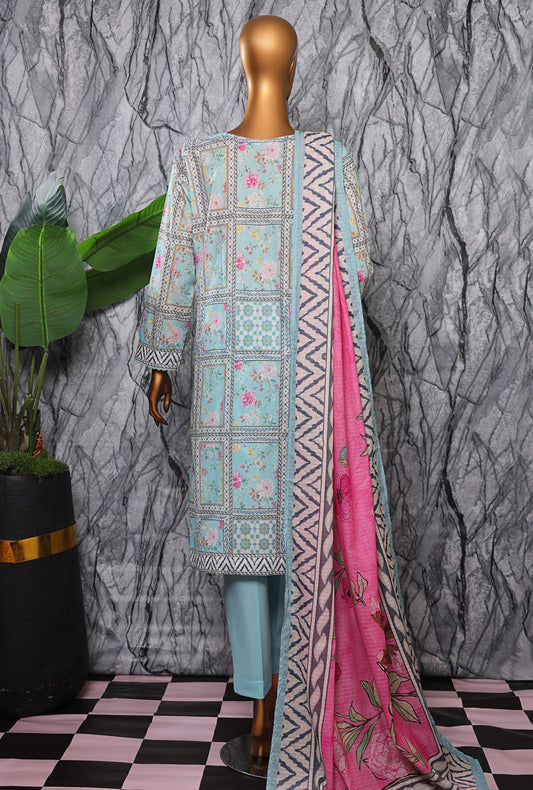 Platinum by HZ Textiles Digital Printed Lawn Suit Unstitched 3 Piece PPC-608 - Summer Collection