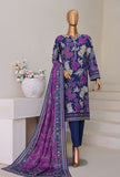 Cross Slub by HZ Textiles Digital Printed Lawn Suit Unstitched 3 Piece PWC-103 - Winter Collection