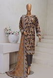 Cross Slub by HZ Textiles Digital Printed Lawn Suit Unstitched 3 Piece PWC-108 - Winter Collection