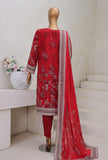 Cross Slub by HZ Textiles Digital Printed Lawn Suit Unstitched 3 Piece PWC-110 - Winter Collection