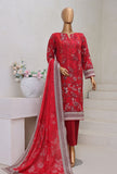 Cross Slub by HZ Textiles Digital Printed Lawn Suit Unstitched 3 Piece PWC-110 - Winter Collection