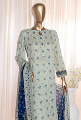 3 Piece Stitched -Rimjhim Embroidered Lawn Suit REC-123