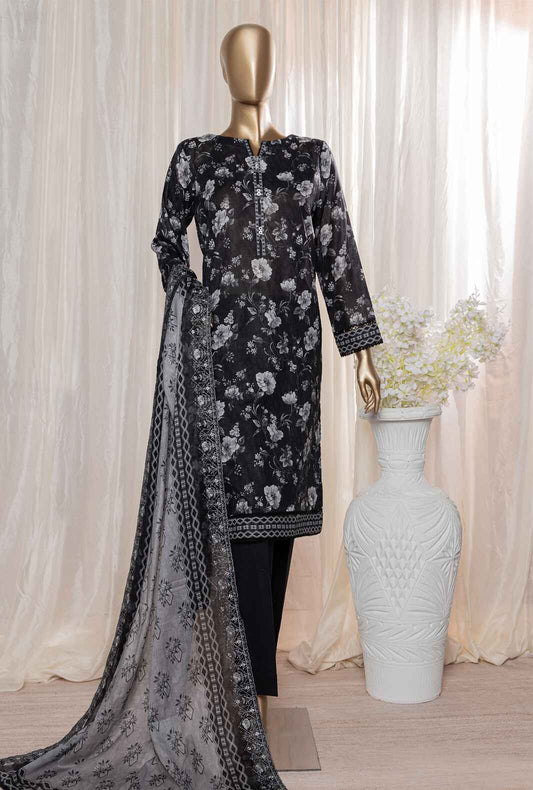 3 Piece Stitched -Rimjhim Embroidered Lawn Suit REC-124