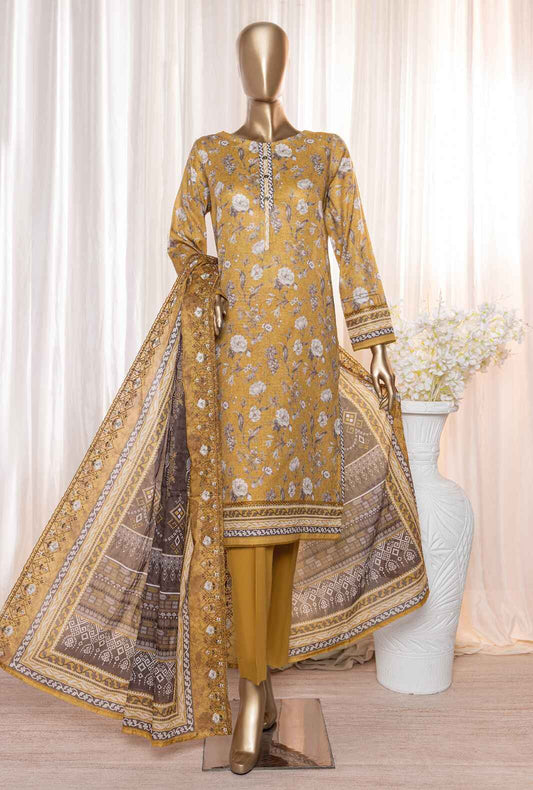 3 Piece Unstitched - Rimjhim Embroidered Lawn Suit - REC-125