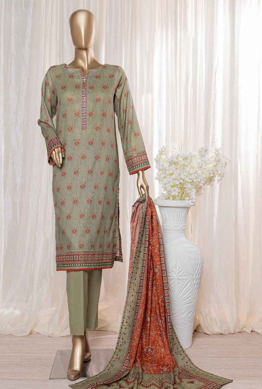 3 Piece Unstitched - Rimjhim Embroidered Lawn Suit - REC-126