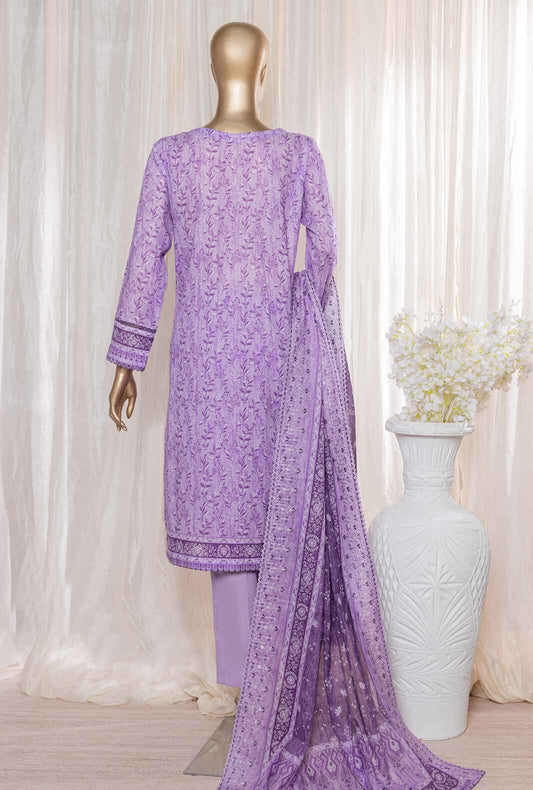 3 Piece Unstitched - Rimjhim Embroidered Lawn Suit - REC-127