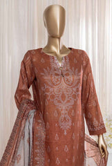 3 Piece Stitched -Rimjhim Embroidered Lawn Suit REC-132