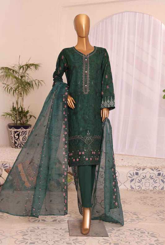 3 Piece Unstitched -Satranga Embroidered Lawn Suit SEC-948