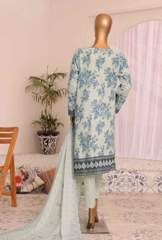 3 Piece Unstitched -Satranga Embroidered Lawn Suit SEC-949