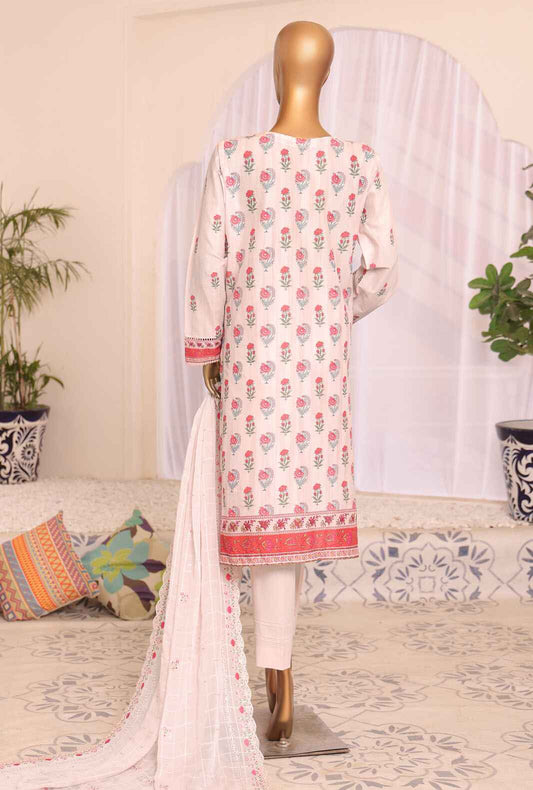 3 Piece Unstitched -Satranga Embroidered Lawn Suit SEC-950