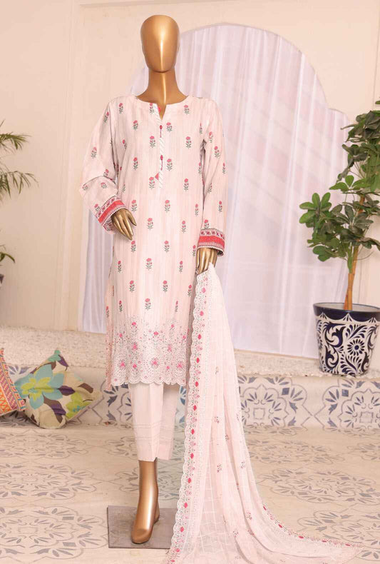 3 Piece Unstitched -Satranga Embroidered Lawn Suit SEC-950