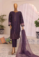 3 Piece Unstitched -Satranga Embroidered Lawn Suit SEC-951