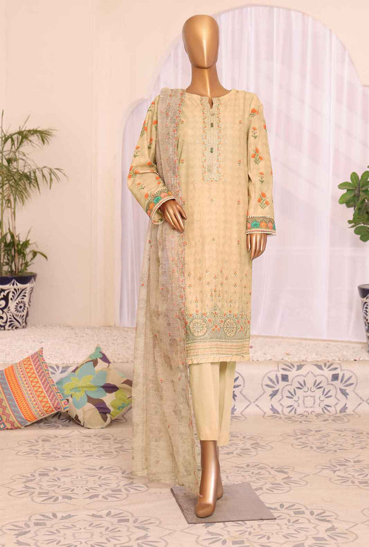 3 Piece Unstitched -Satranga Embroidered Lawn Suit SEC-952