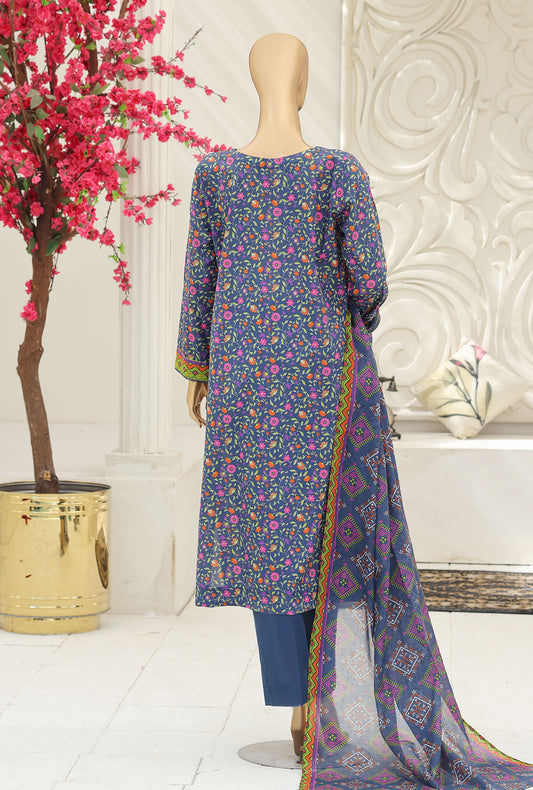 Summer Shades by HZ Textiles Digital Printed Lawn Suit Unstitched 3 Piece SPC - 1319