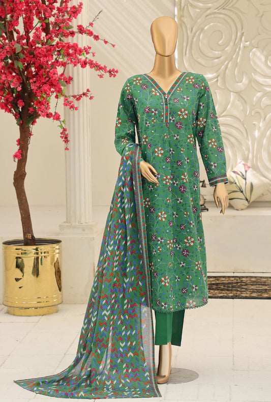 Summer Shades by HZ Textiles Digital Printed Lawn Suit Unstitched 3 Piece SPC - 1322