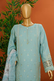 Muse by HZ Textiles Printed Suit Cotton Stitched 3 Piece SSE-103 Aqua Vol-01