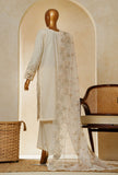 Muse by HZ Textiles Printed Suit Cotton Stitched 3 Piece SSE-203 Ivory Vol-03