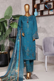 Muse by HZ Textiles Embroidered Suit Jacquard Stitched 3 Piece SSJ-2503 Teal Vol-02 - Ready To Wear