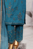 Muse by HZ Textiles Embroidered Suit Jacquard Stitched 3 Piece SSJ-2503 Teal Vol-02 - Ready To Wear