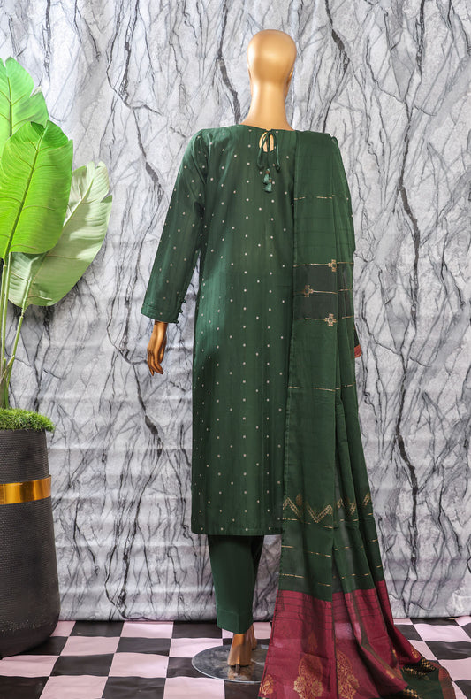 Turkish Jacquard by HZ Textiles Embroidered Jacquard Suit Unstitched 3 Piece TJE- 104-B - Vol 02