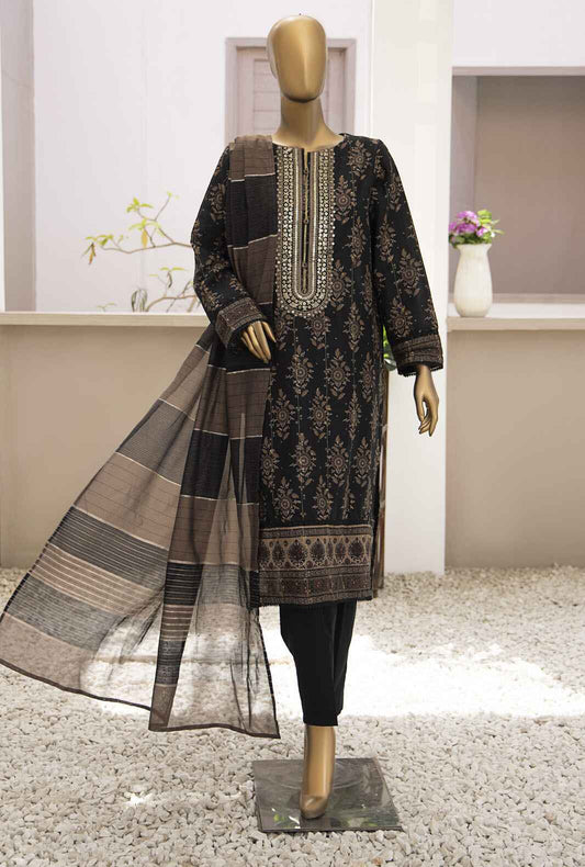 Turkish Jacquard by HZ Textiles Embroidered Jacquard Suit Unstitched 3 Piece TJE-1210- Summer Collection