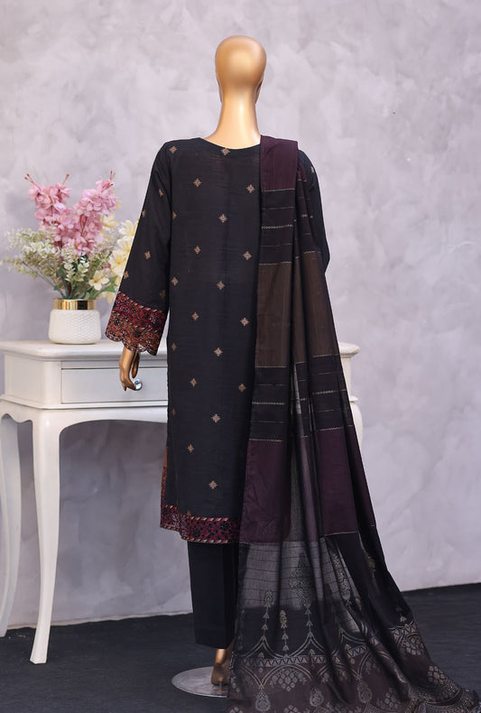 Turkish Embroidered Jacquard Unstitched Suit by HZ Textiles TJE- 7112 - Vol 01