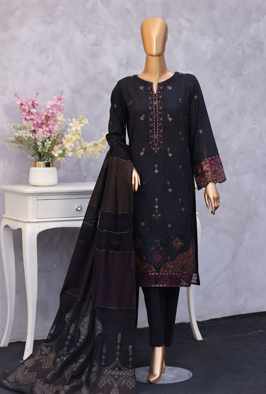 Turkish Embroidered Jacquard Unstitched Suit by HZ Textiles TJE- 7112 - Vol 01