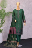 Turkish Embroidered Jacquard Unstitched Suit by HZ Textiles TJE- 7113 - Vol 01
