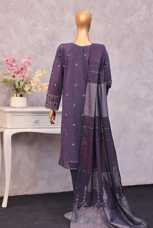 Turkish Embroidered Jacquard Unstitched Suit by HZ Textiles TJE- 7116 - Vol 01